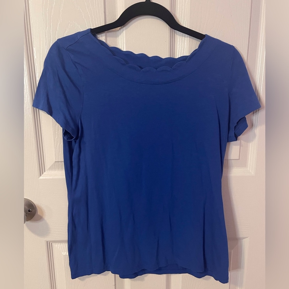 EUC Talbots Scallop Tee